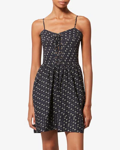Isabel Marant Étoile Dryna Floral-pattern Mini Dress In Gray