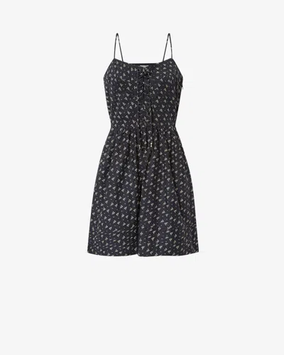Isabel Marant Étoile Dryna Floral-pattern Mini Dress In Gray