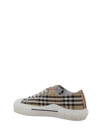 Burberry Cotton Sneaker With Vintage Check Pattern In Multi