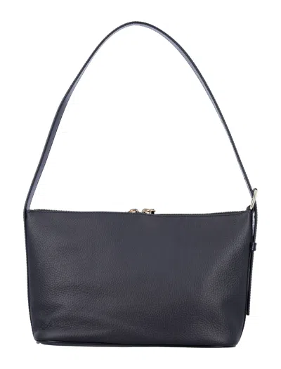 Apc A.p.c. Vera Grained Leather Shoulder Bag In Blue