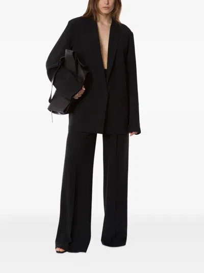Alberta Ferretti Alberta Ferreti Cady Stretch Wide Leg Trousers In Black