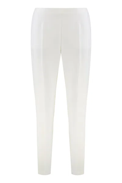 Alberta Ferretti Alberta Ferreti Tailored Trousers In Stretch Fabric In White