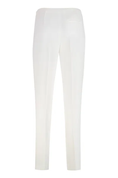 Alberta Ferretti Alberta Ferreti Tailored Trousers In Stretch Fabric In White