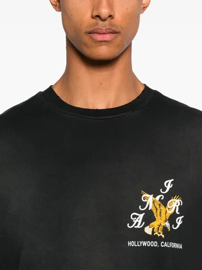 Amiri Eagle Crewneck T-shirt Embroidery In Black