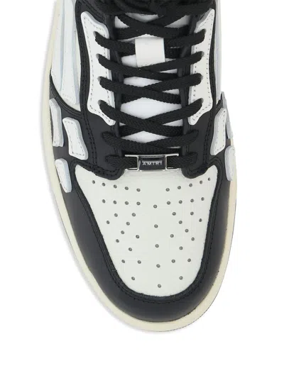 Amiri Mens Black Skel Top Bandana-print Leather Low-top Trainers In Multi