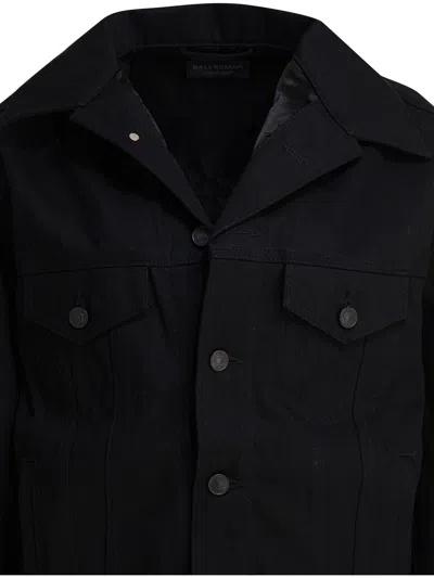 Balenciaga Tailored Long Sleeve Blazer Pockets In Black
