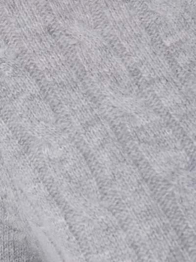 Blugirl Mix Cashmere Braids Sweater In Gray