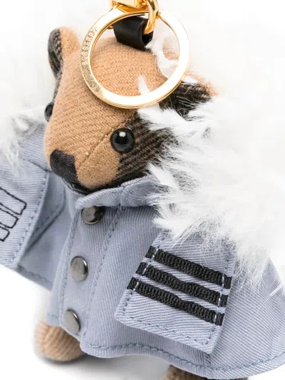 Burberry Thomas Bear Charm In Gray