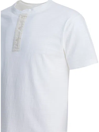Buzz Rickson's Cotton T-shirt With Buttons T-shirts White In White