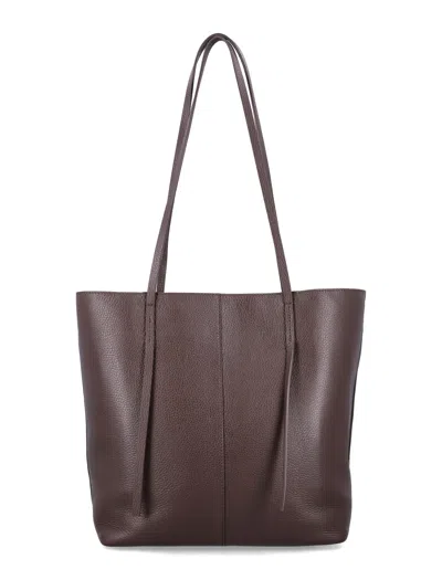 By Malene Birger Abilso Square Leather Tote Bag In Brown