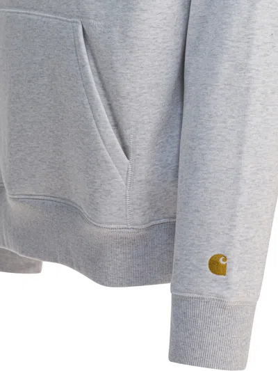 Carhartt Chase Drawstring Hoodie In Gray