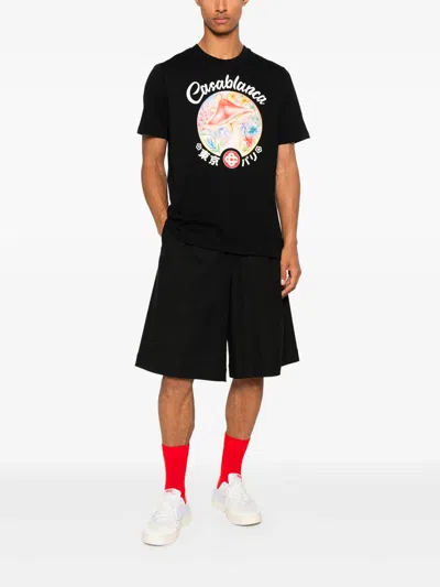 Casablanca Mushroom Emblem T-shirt In Black