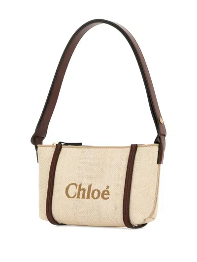 Chloé Chlo Sand Canvas Carry Shoulder Bag In Multi