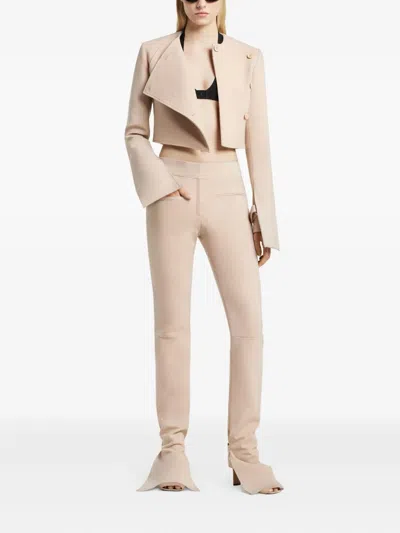 Courrèges Button Jacket In Brown