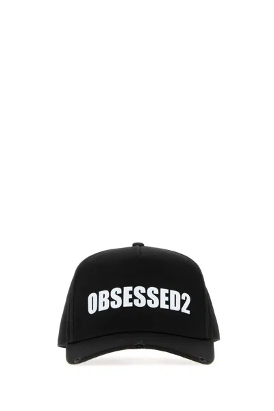 Dsquared2 Black Cotton Baseball Cap