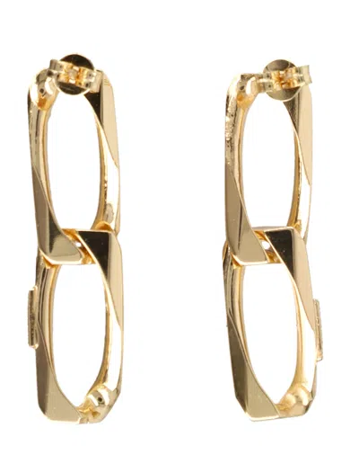 Emanuele Bicocchi Gold-plated Silver Chain Link Earrings In Gold