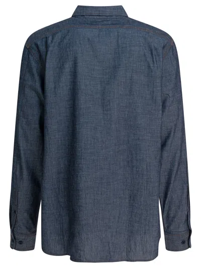 Filson Chambray Long-sleeved Shirt In Blue