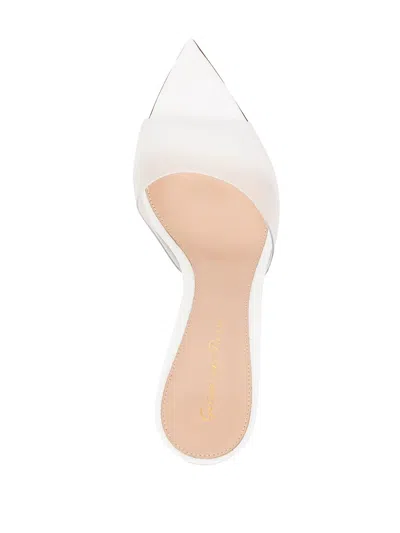 Gianvito Rossi 85mm Heel Pointed Toe Stiletto Sandals In White