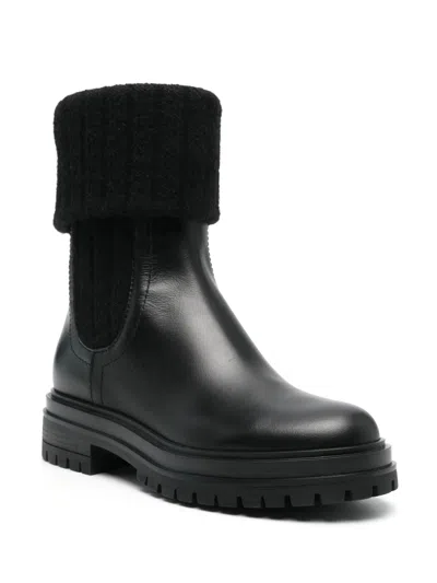 Gianvito Rossi Women Leather Chelsea Boots In Animal Print