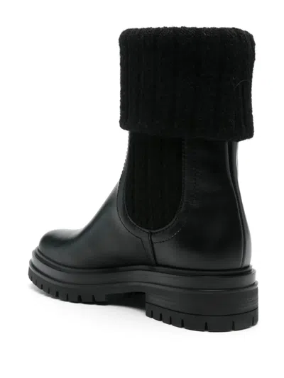 Gianvito Rossi Women Leather Chelsea Boots In Animal Print