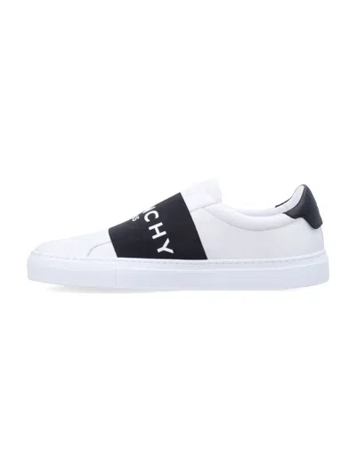 Givenchy Urban Street Leather Sneakers With Elastic Band In White