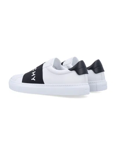 Givenchy Urban Street Leather Sneakers With Elastic Band In White
