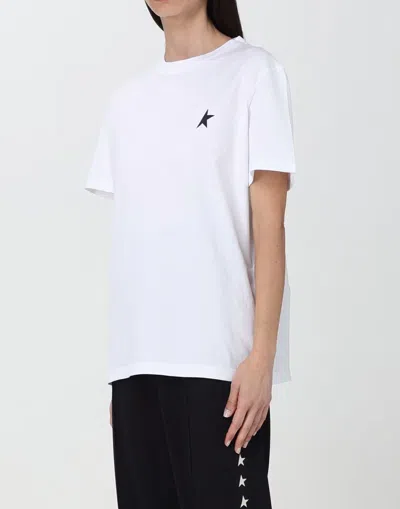 Golden Goose Logo Print Cotton T Shirt In White