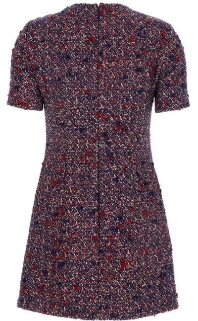 Gucci Textured Wool Dress Featuring Signature Buttons In Multi