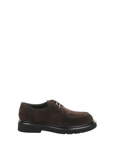 Guglielmo Rotta Brown Suede Lace-up Loafer In Animal Print