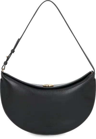 Jacquemus Small Ovalo Bag In Black Leather In Black