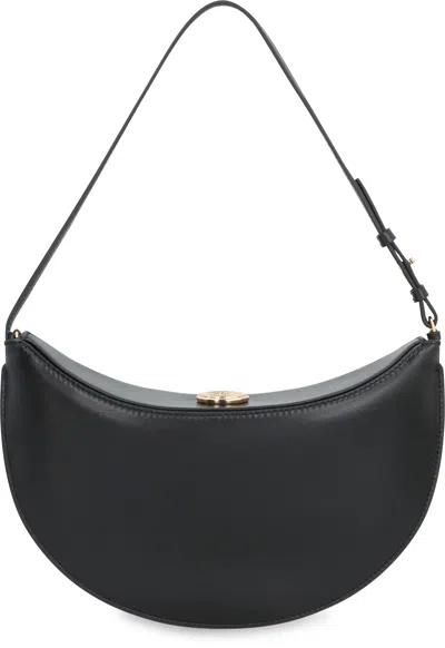 Jacquemus Small Ovalo Bag In Black Leather In Black