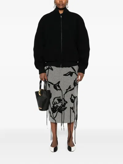 Jacquemus Bomber Le Blouson Pilu Negra Zip In Black