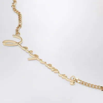 Jacquemus Collar Dorado Con Logo In Gold