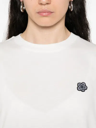 Kenzo Relaxing T-shirt With 'boke Flower' Embroidery In White
