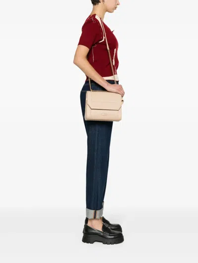 Lancel Medium Flap Bag Chain Strap In Neutral