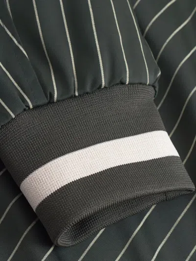 Les Deux "varsity Tech Pinstripe" Jacket In Green