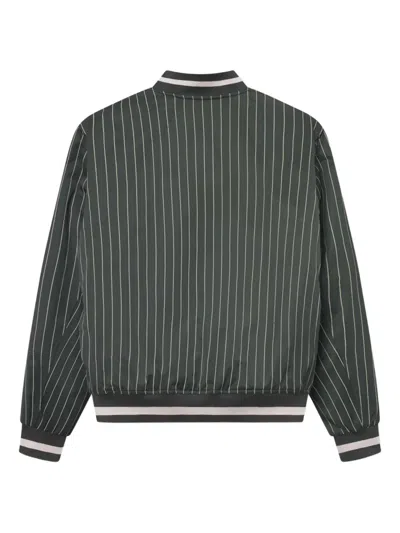 Les Deux "varsity Tech Pinstripe" Jacket In Green