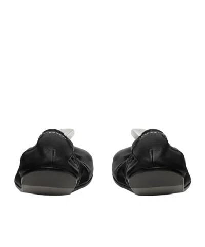 Mm6 Maison Margiela Soft Leather Ballerina Flats With Gathered Edging In Multi