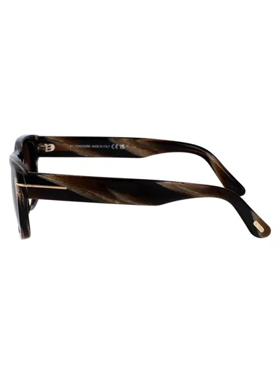 Tom Ford Eyewear Rectangular Frame Sunglasses In Black