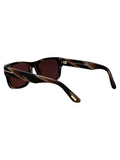 Tom Ford Eyewear Rectangular Frame Sunglasses In Black