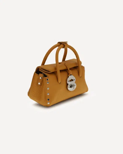 Zanellato Baby Dotta Studded Tote Bag In Brown