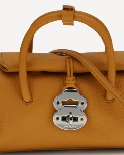 Zanellato Baby Dotta Studded Tote Bag In Brown