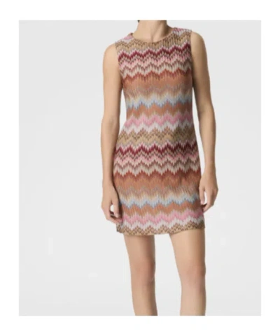 Missoni Mini-abito Senza Maniche In Viscosa Chevron In Multi