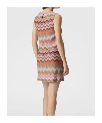 Missoni Mini-abito Senza Maniche In Viscosa Chevron In Multi