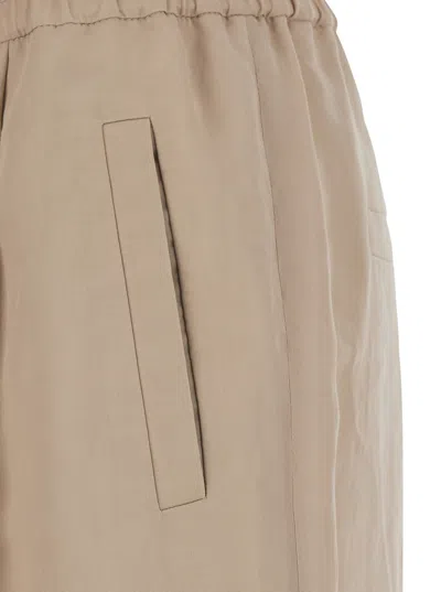 Brunello Cucinelli Loose Track Trousers In Neutral