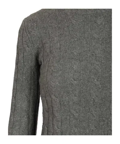Polo Ralph Lauren Cable-knit Sweater In Gray