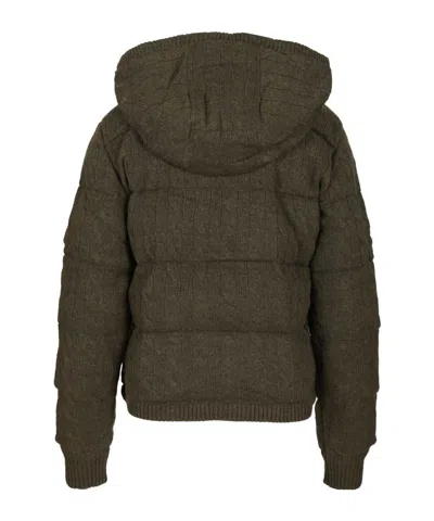 Polo Ralph Lauren Cable-knit Hooded Jacket In Green
