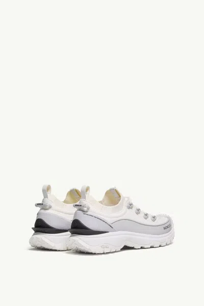Moncler Trail Lite Three Sneaker Pull Tab Collar In White