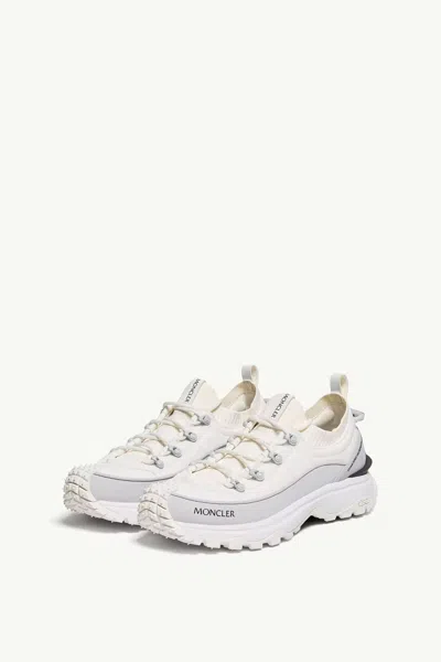 Moncler Trail Lite Three Sneaker Pull Tab Collar In White