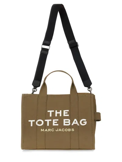 Marc Jacobs Army Green Canvas Medium The Tote Bag Handbag In Brown